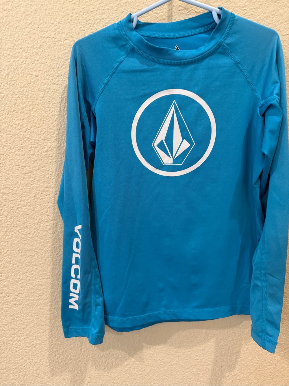 Volcom Teal-Blue Long Sleeve Performance Rash Guard
